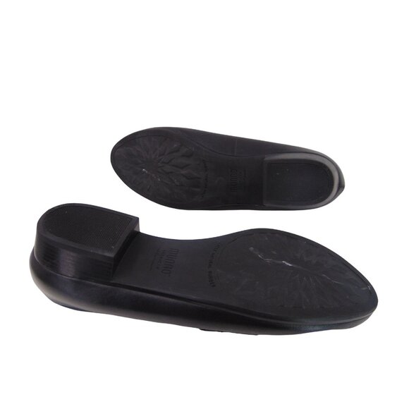 Munro Womens Black Leather Loafers 9.5 Heels Kiera Lizard Embossed Made USA - Picture 7 of 13